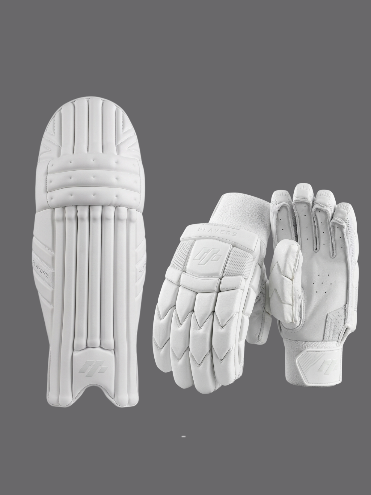 MCG Players Edition White Combo – Batting Pads + Gloves