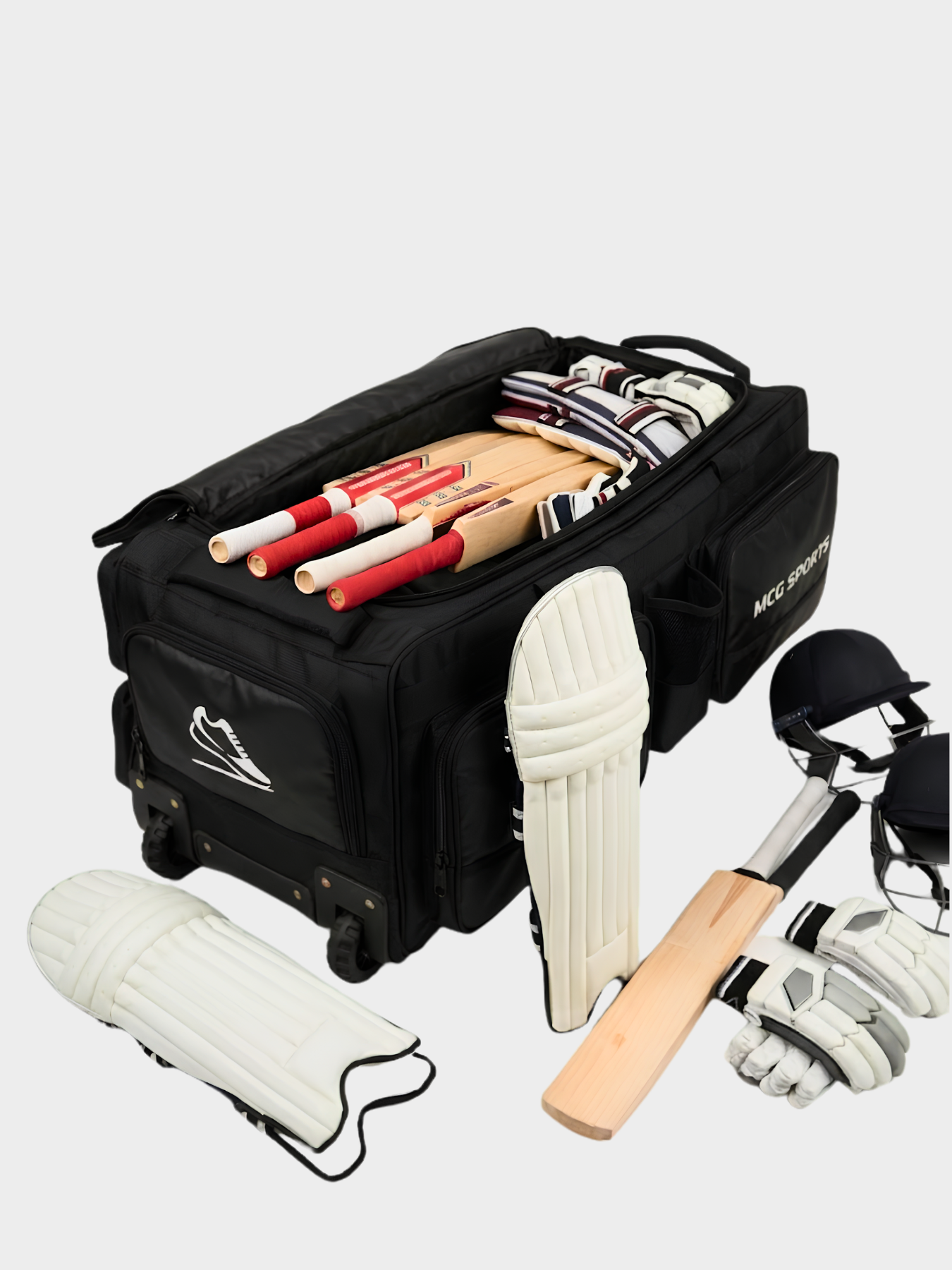 MCG Sports Elite Cricket Kit Bag – 4-Bat Duffle (2100D)