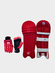 MCG Red Combo – Pro Players Batting Pads + Players Edition Gloves
