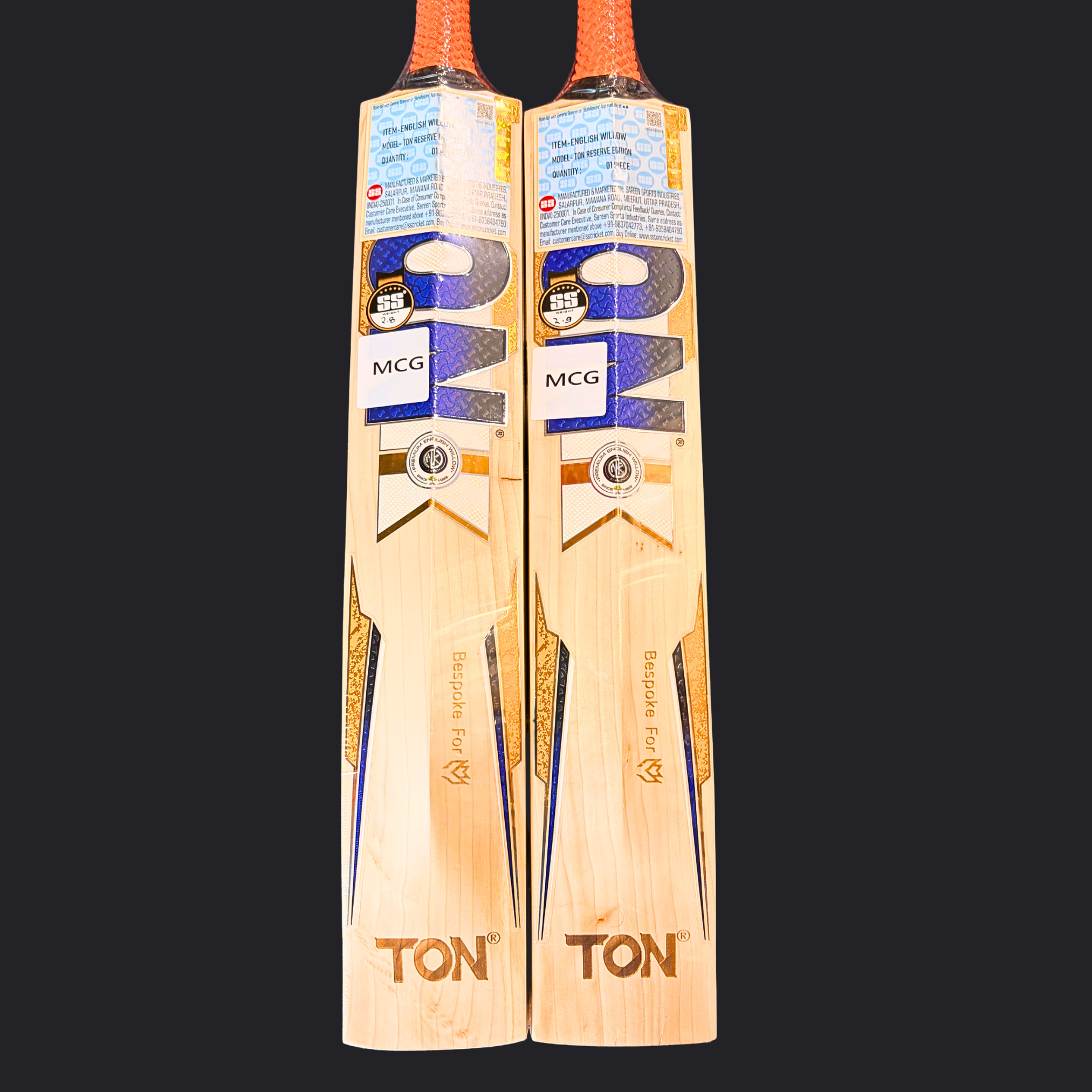 SS TON - Reserve Edition English Willow Cricket Bat - SH