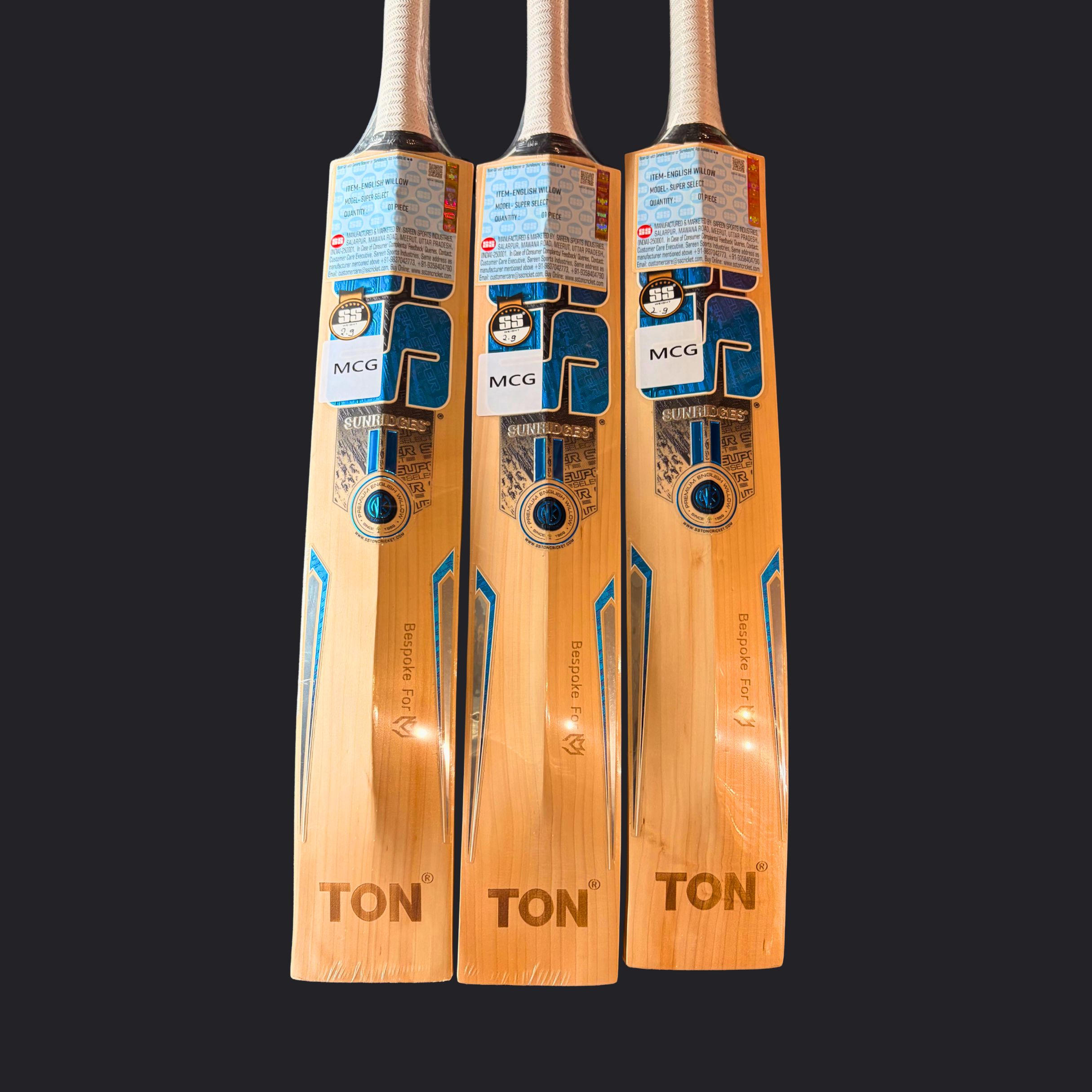 Image of SS Super Select English Willow Cricket Bat - SH