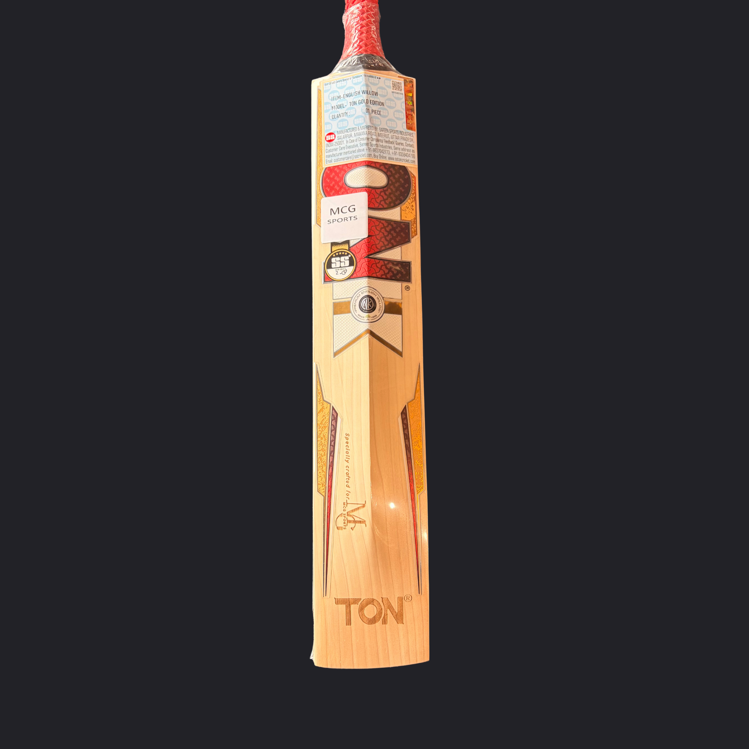 TON GOLD Edition Grade1 Cricket Bat - SH