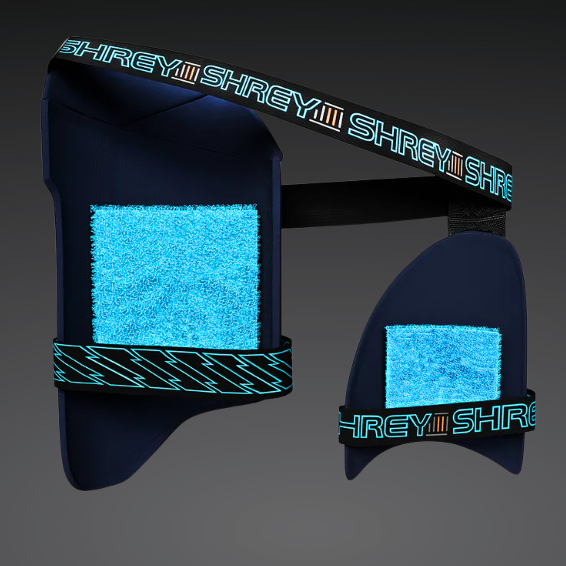 Shrey Meta VR Cricket Thigh Guard – Dual Shield 3D Ergonomic | Adjustable Straps | Elite Protection