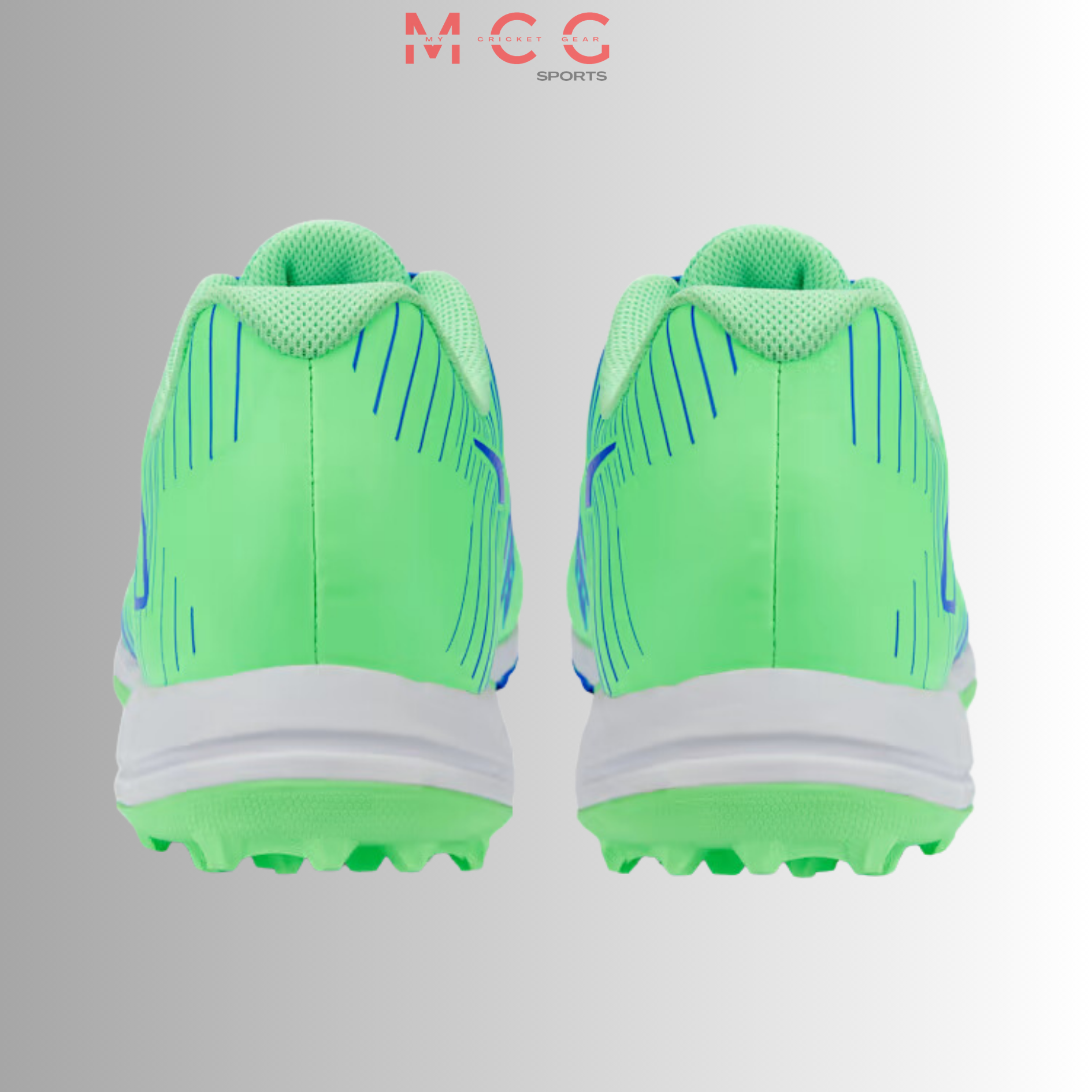 Image of PUMA 22 FH Rubber Unisex Cricket Shoes Elektro Green-Bluemazing-White