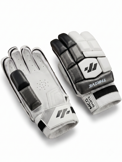 MCG Sports THRIVE Junior Cricket Batting Gloves – Reinforced Fingers, Soft Leather Palm, Mesh Ventilation