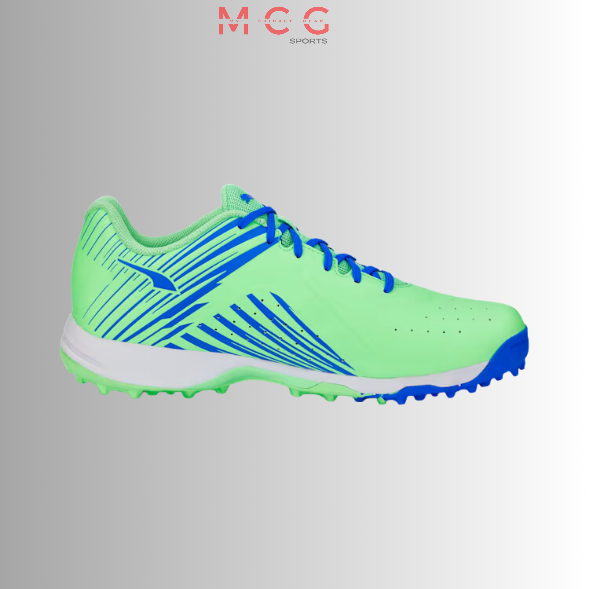 Image of PUMA 22 FH Rubber Unisex Cricket Shoes Elektro Green-Bluemazing-White