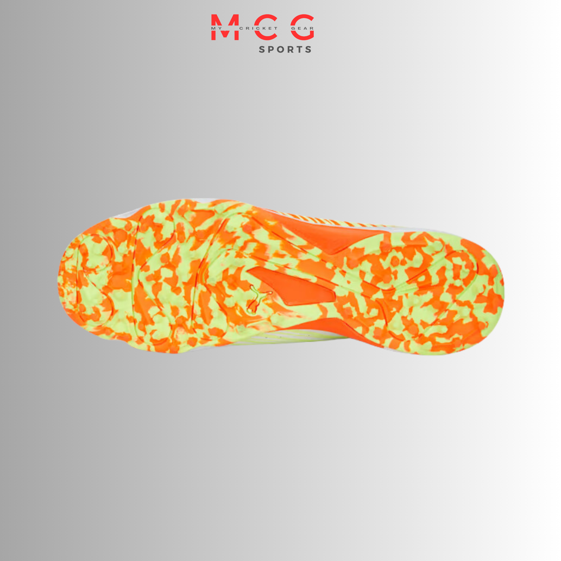 Image of PUMA 22 FH Rubber Unisex Cricket Shoes - White-Ultra Orange-Fast Yellow