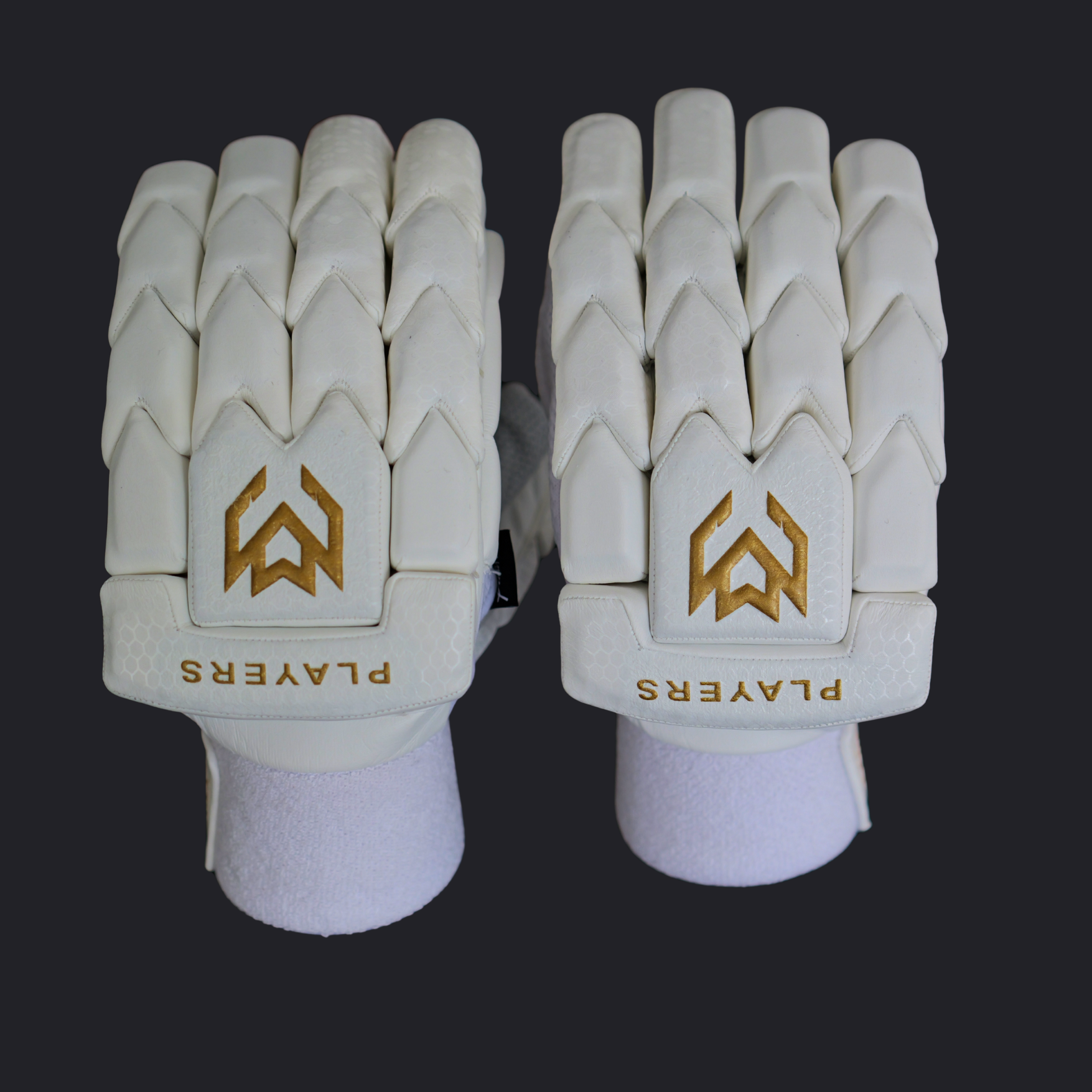 Players Edition Batting Gloves - White & Gold
