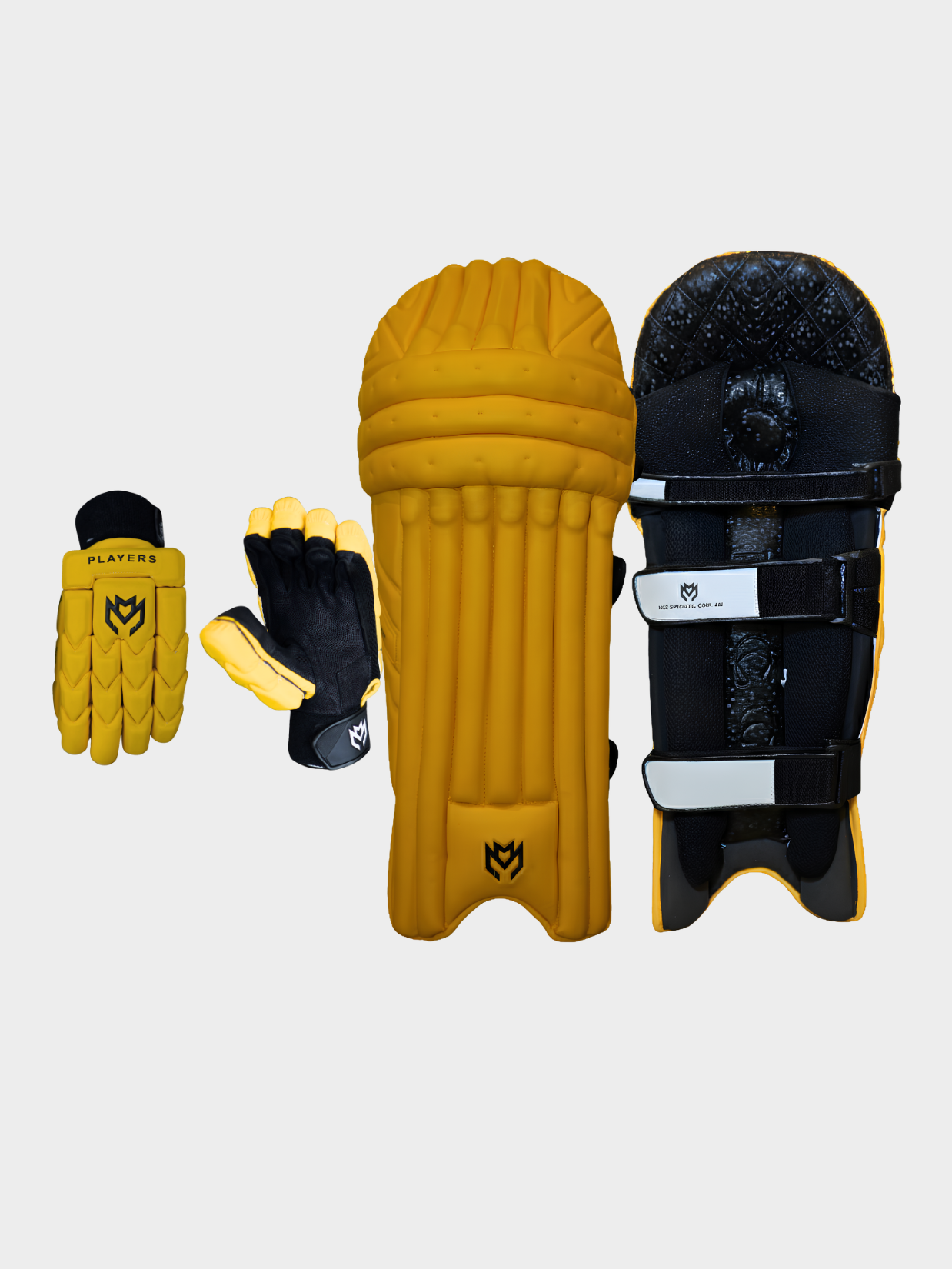 MCG Yellow Combo – Pro Players Batting Pads + Players Edition Gloves