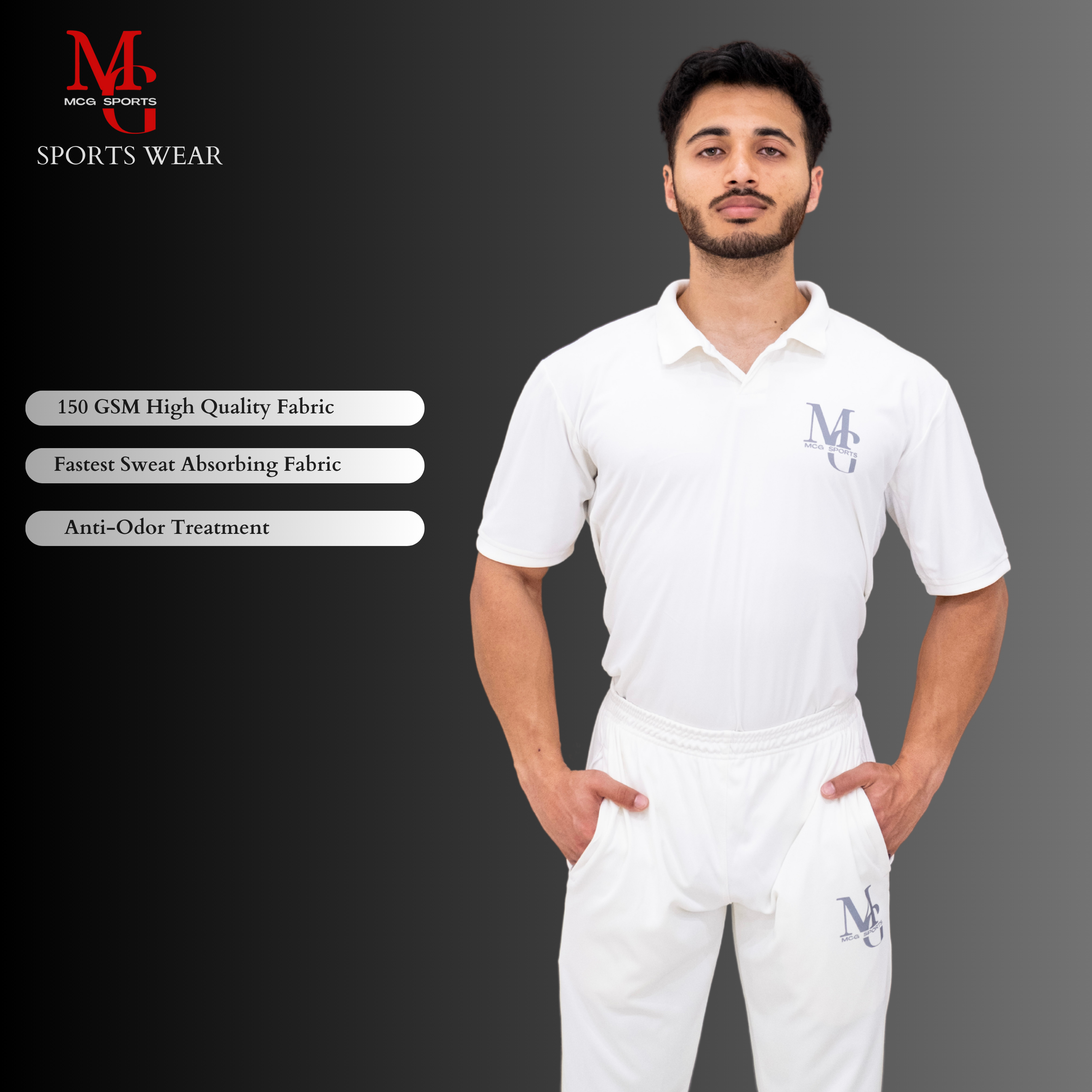 MCG Premium Cricket Trouser - White