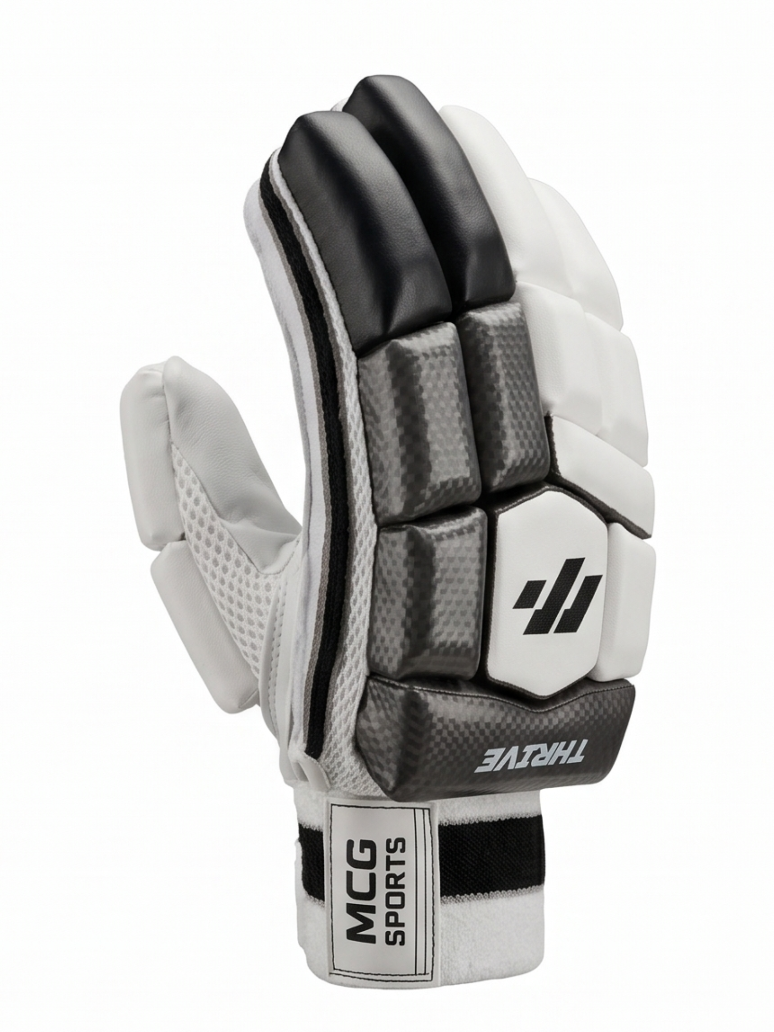 MCG Sports THRIVE Junior Cricket Batting Gloves – Reinforced Fingers, Soft Leather Palm, Mesh Ventilation