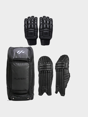 MCG Players Edition Black Tour Combo – Pads + Gloves + Duffle Kit Bag