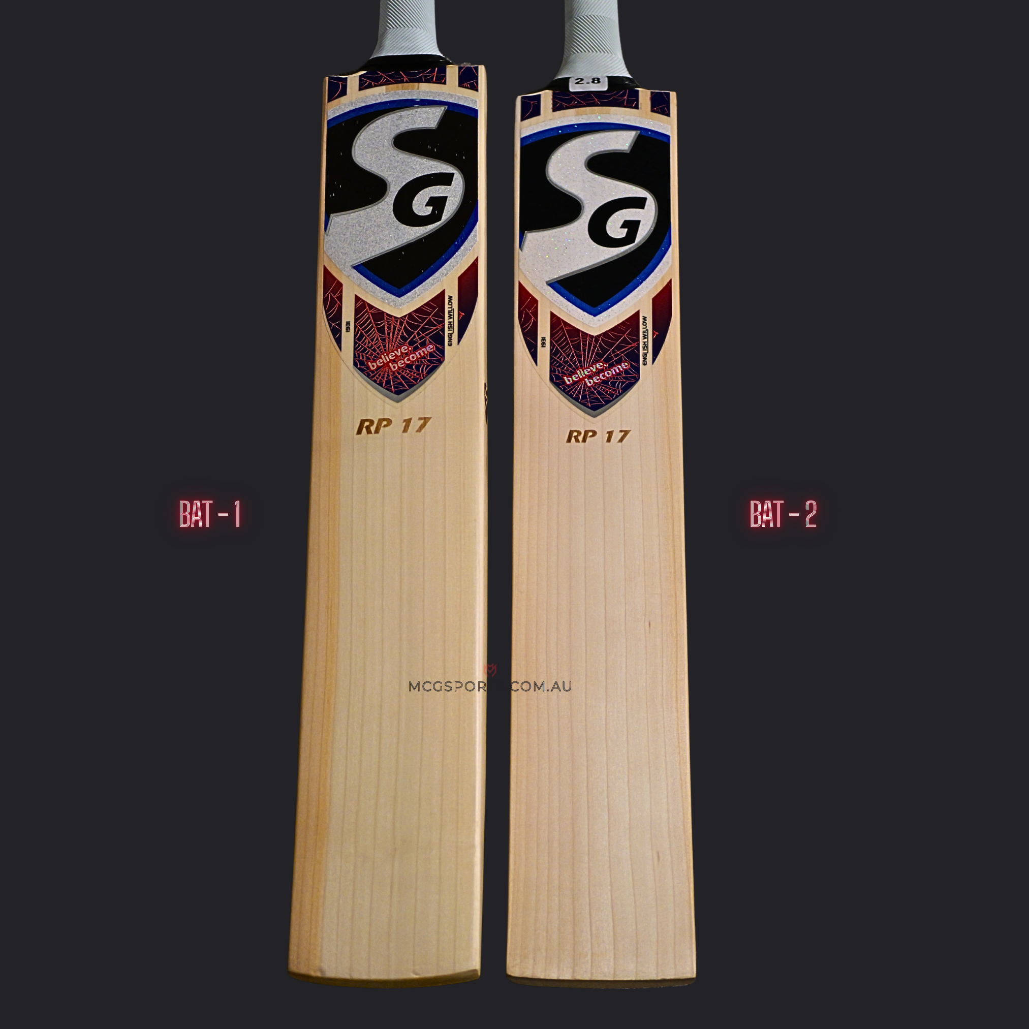 Image of SG - RP 17 (Rishabh Pant) English Willow Cricket Bat - SH