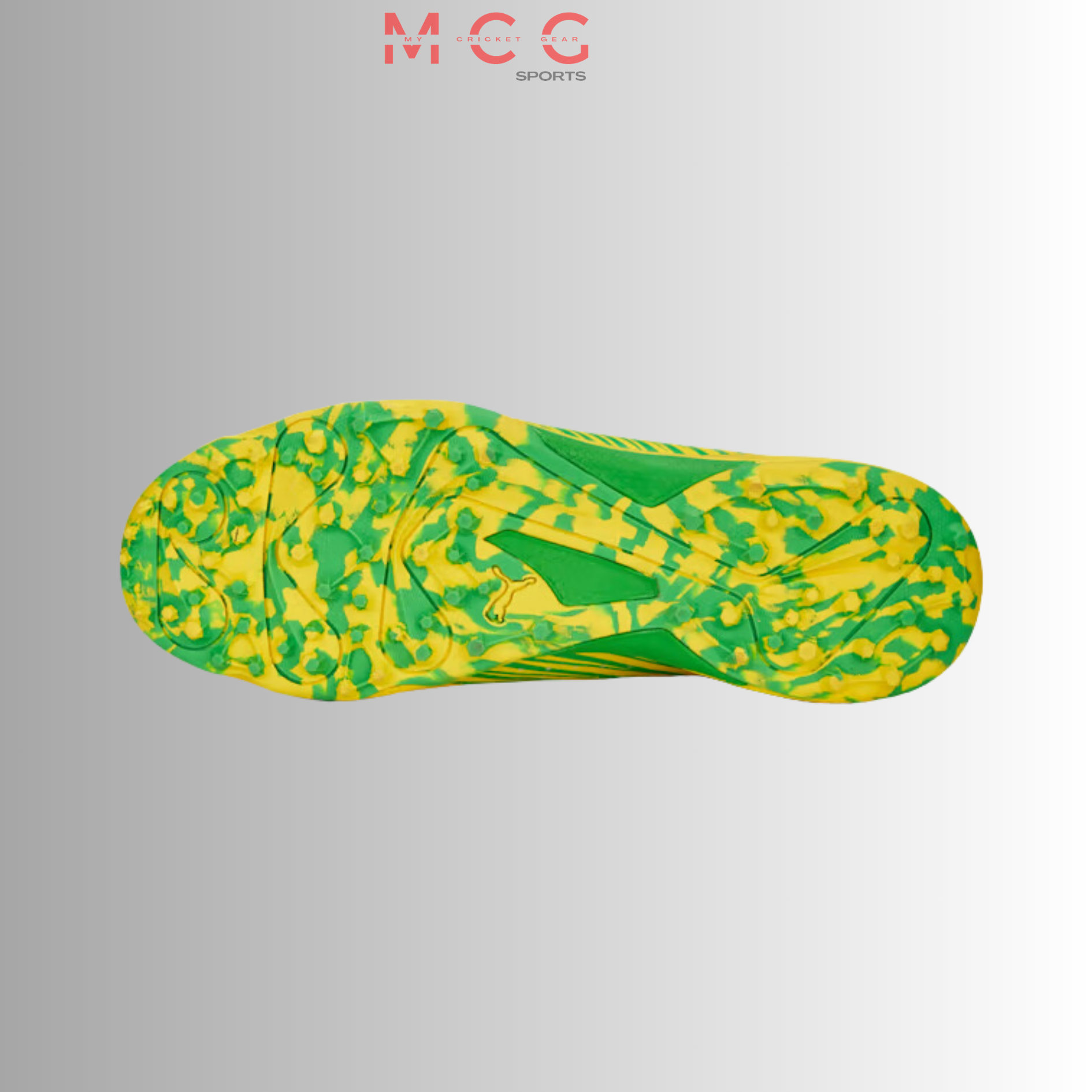 Image of PUMA 22 FH Rubber Unisex Cricket Shoes - Vibrant Yellow-Green