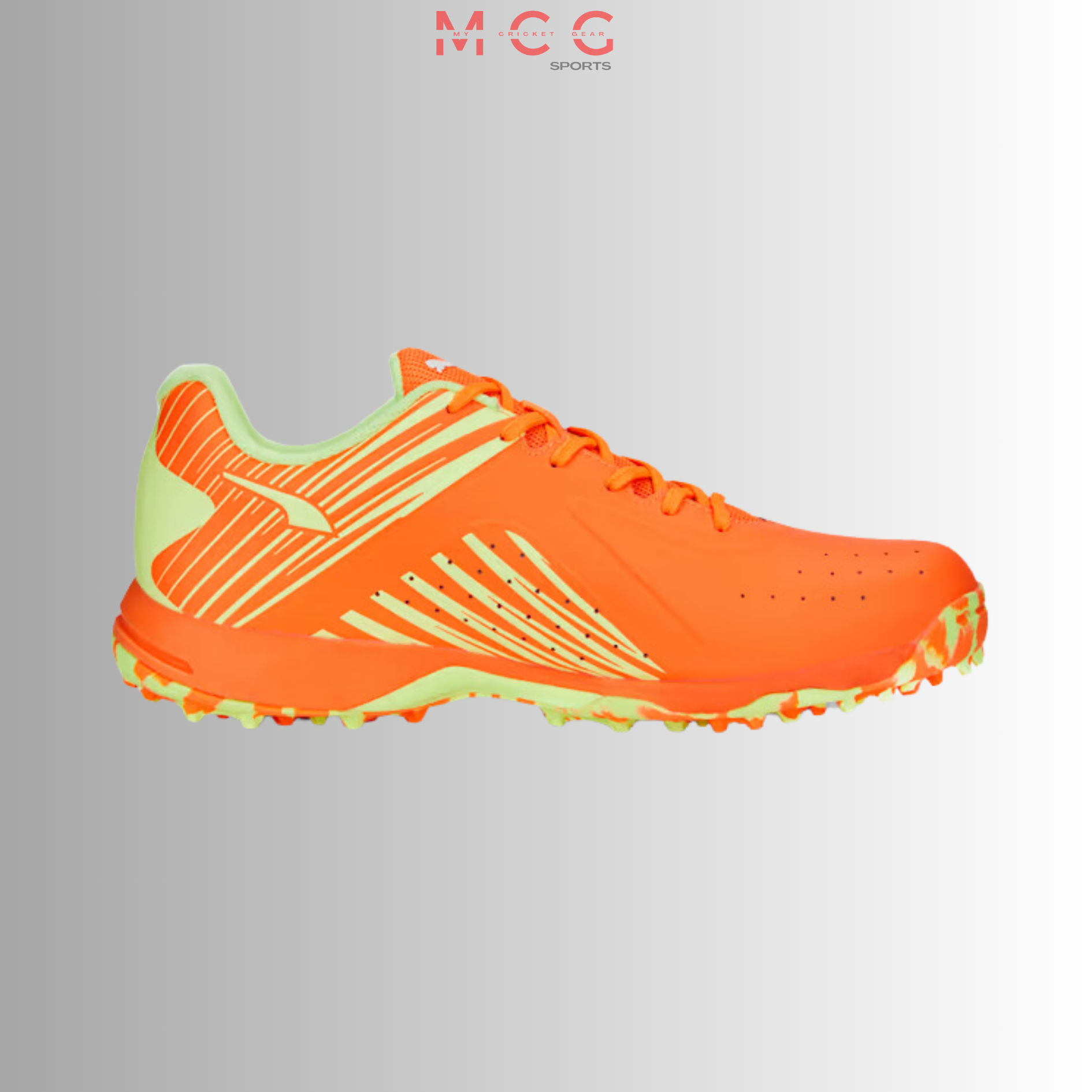 Image of PUMA 22 FH Rubber Unisex Cricket Shoes Ultra Orange-Fast Yellow