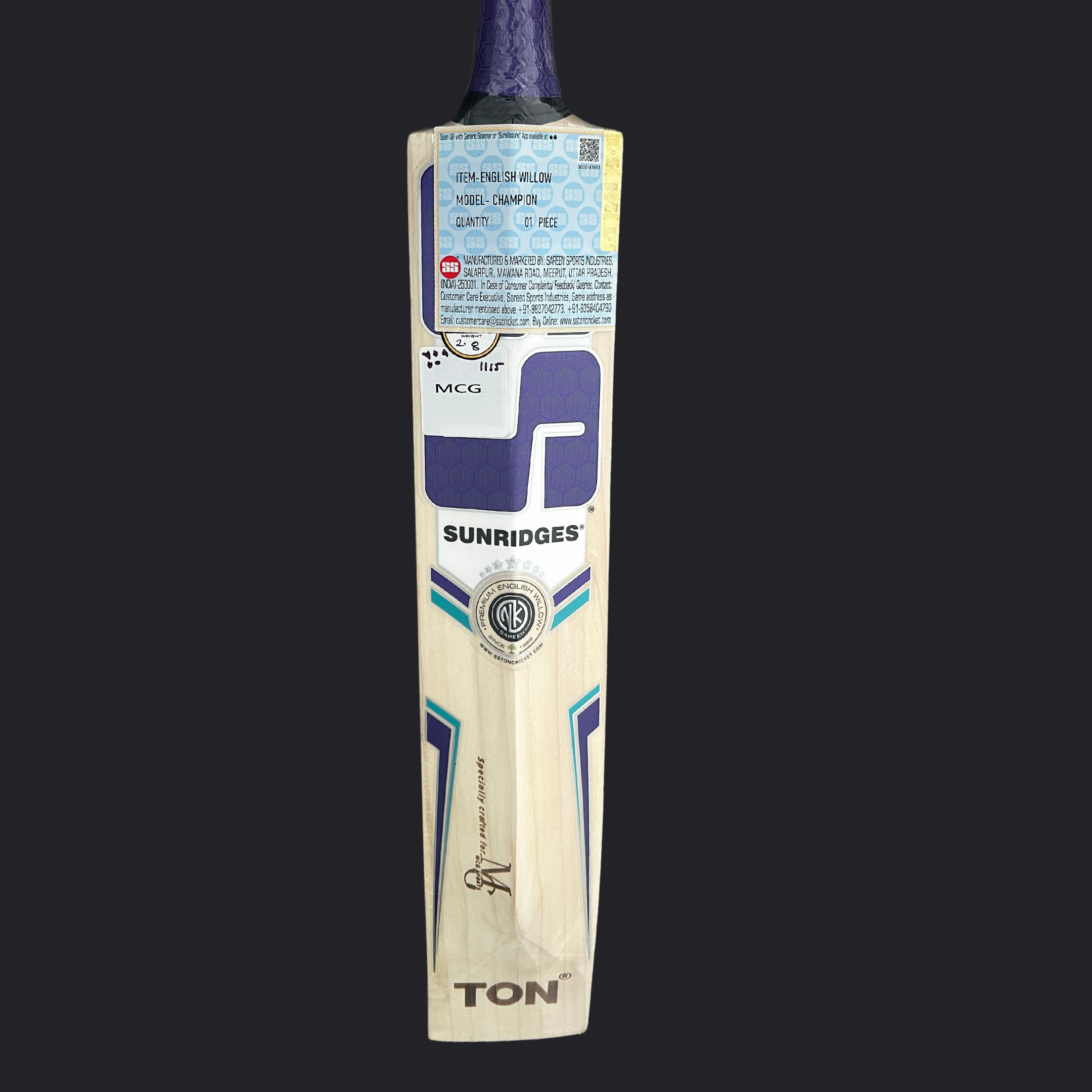 SS TON - Champion Cricket Bat