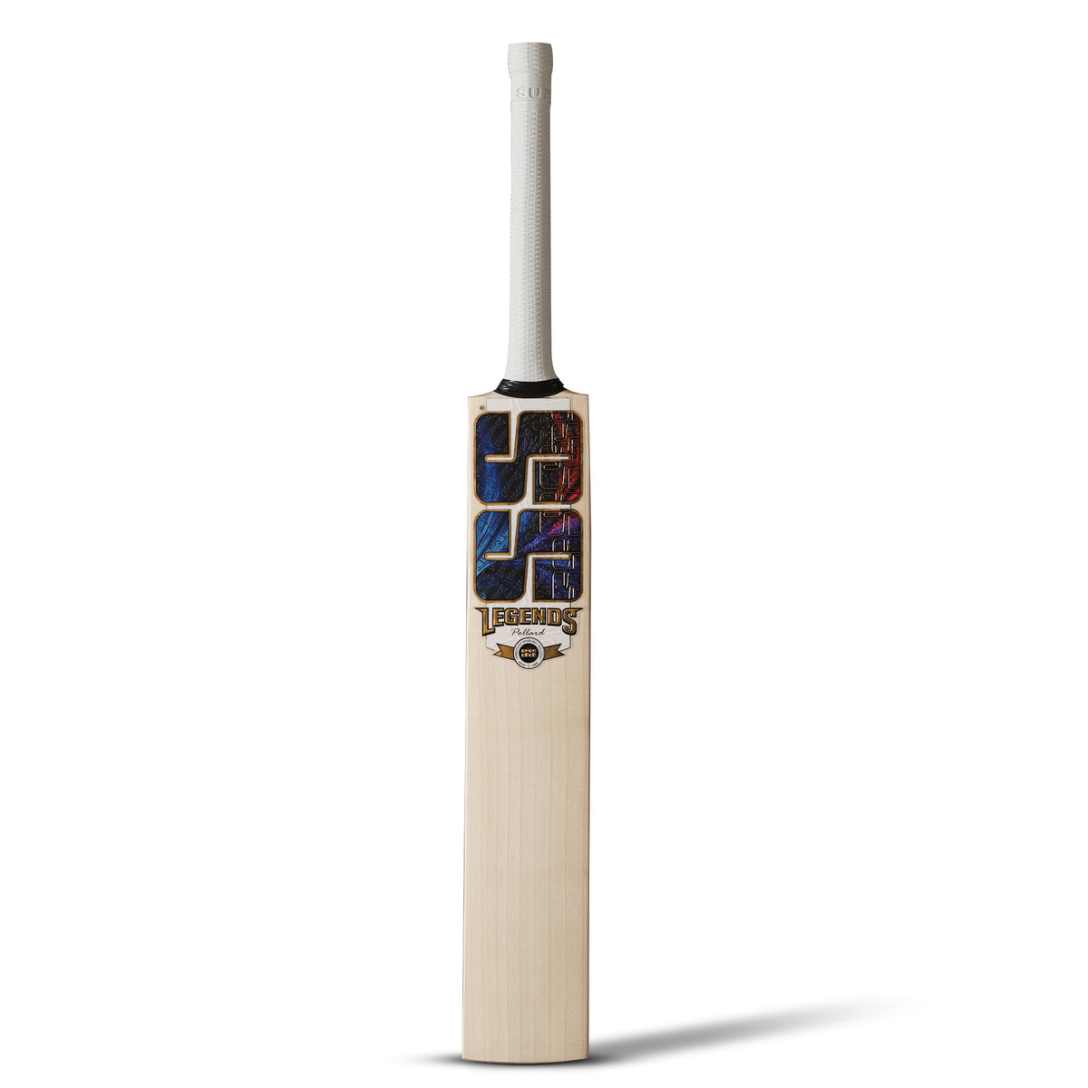 SS Legend Kieron Pollard Grade 1 English willow cricket bat - full face view