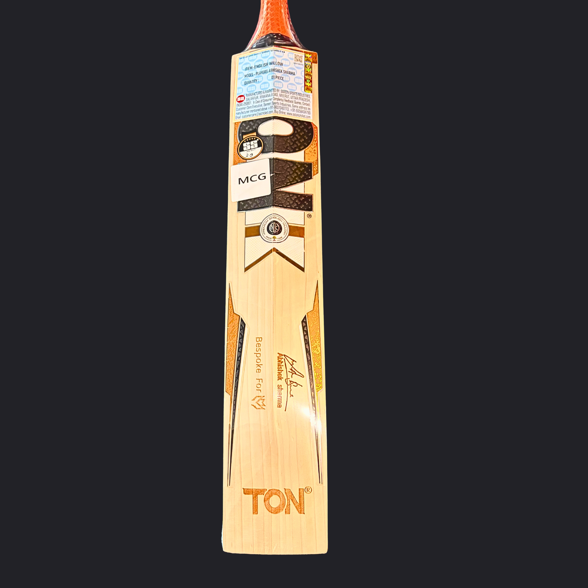 Image of TON - Abhishek Sharma Players Edition Cricket Bat - SH