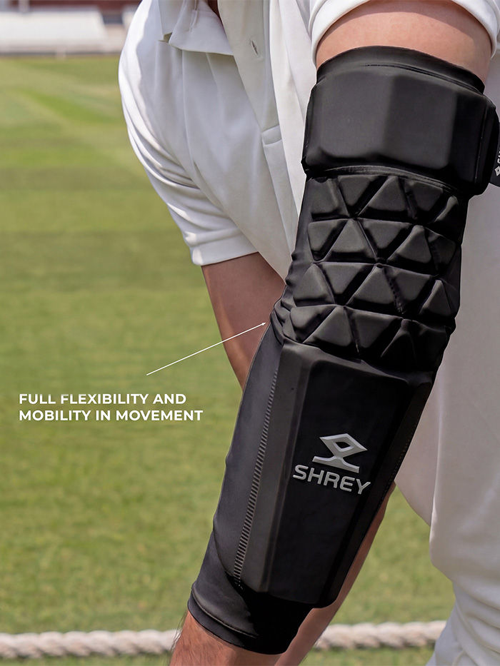 Shrey Legacy arm guard removable triceps padding detail