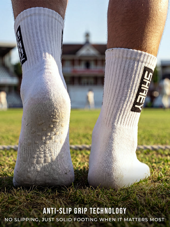 Shrey Premium Grip Plus Cricket Socks - Medical-Grade Silicone Grip Pattern