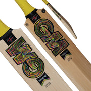 GM Psyche 606 English willow cricket bat, short handle, front face with GM logo