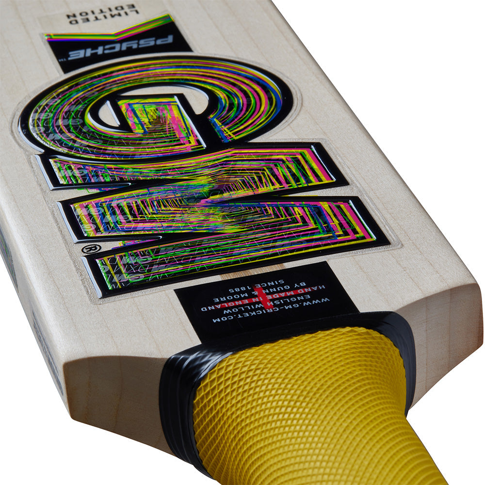 GM Psyche 606 cricket bat handle and grip detail