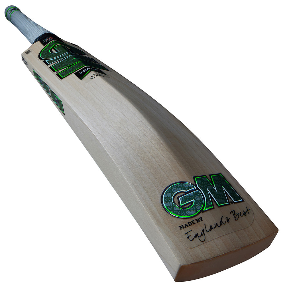 GM Verva Signature cricket bat blade sticker close up