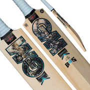 GM Diamond 808 2026 English willow cricket bat, short handle, front face with GM logo