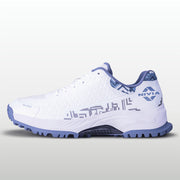 Nivia Crick 1000 2.0 Cricket Shoes - White / Flint Stone - Lateral View
