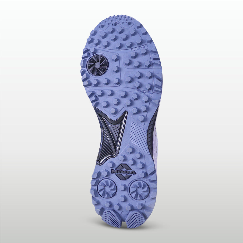 Nivia Crick 1000 2.0 Cricket Shoes - White / Flint Stone - Sole / Outsole