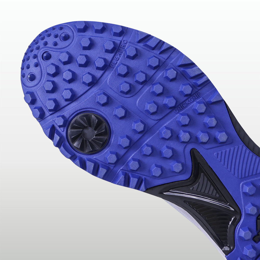 Nivia Crick 1000 2.0 Cricket Shoes - White / Nautical Blue - Sole / Outsole