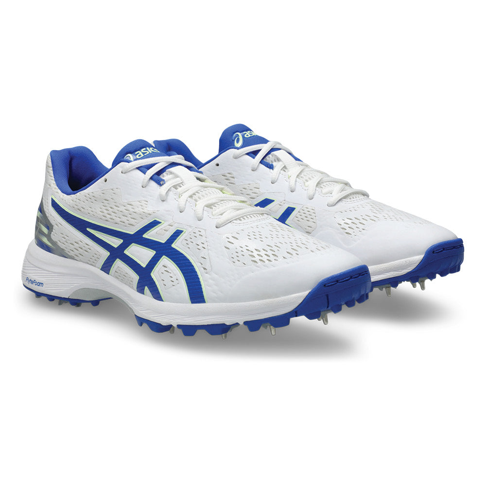 ASICS QUICK SINGLE FF White/Neon Blue rear view