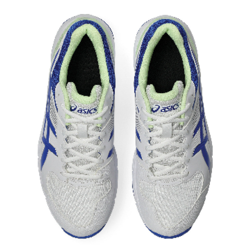 ASICS GEL-100 NOT OUT White/Neon Blue side view
