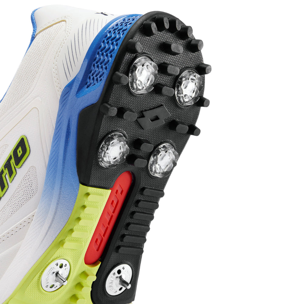 Lotto Super Shot cricket shoe 7 forefoot metal spike layout detail
