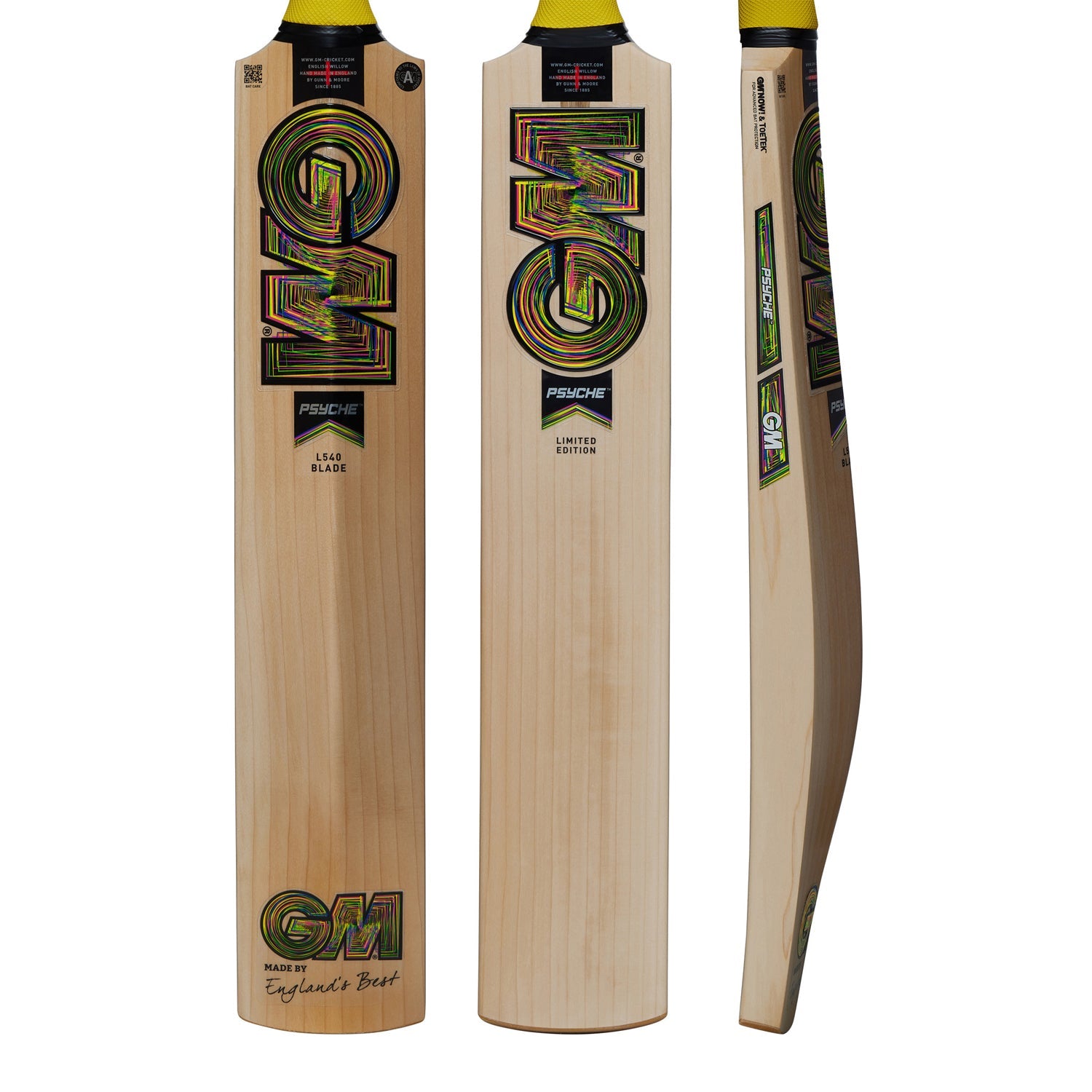 GM Psyche 404 Delta cricket bat face view