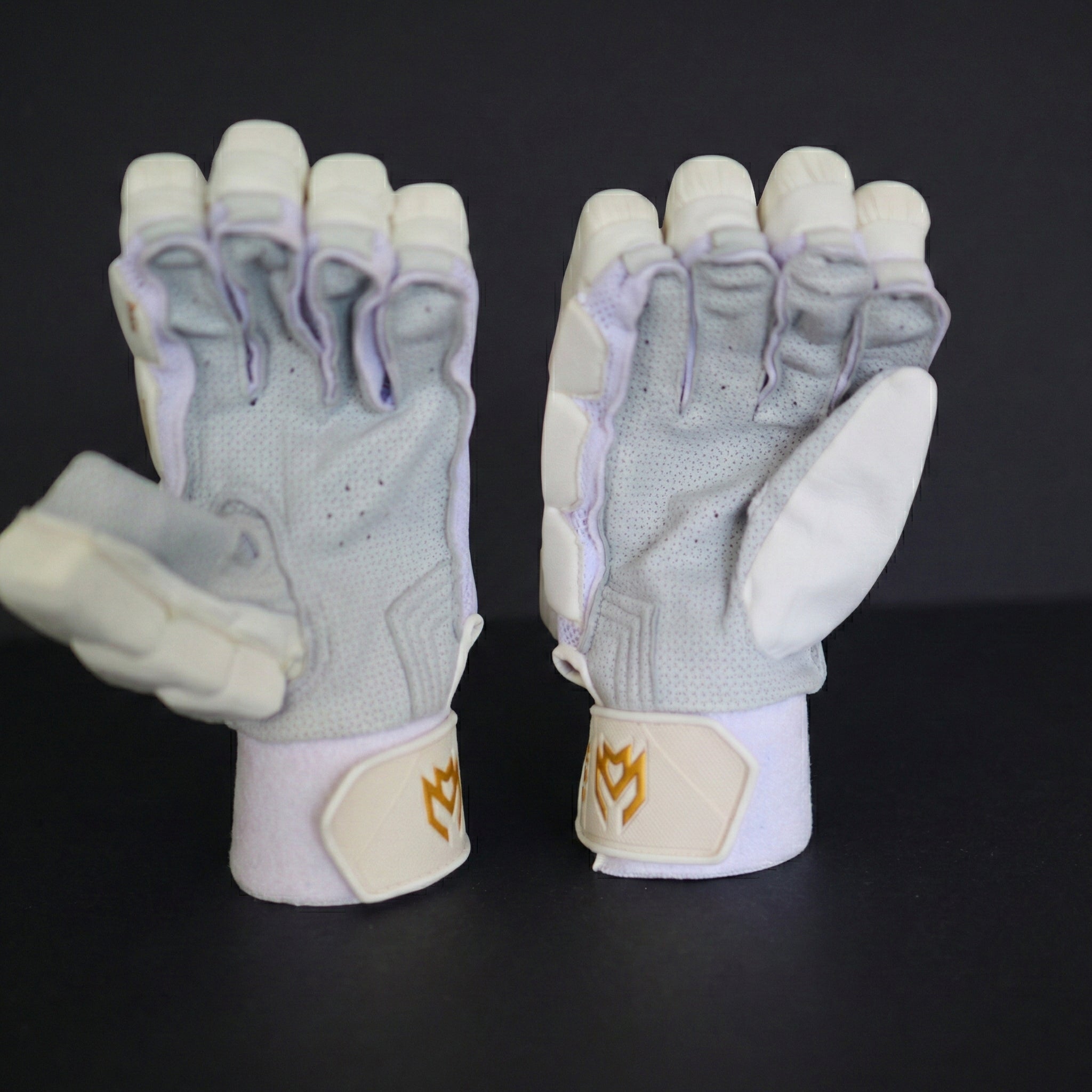 Players Edition Batting Gloves - White & Gold