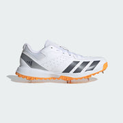 Adidas Howzat Spike cricket shoes in white - side view