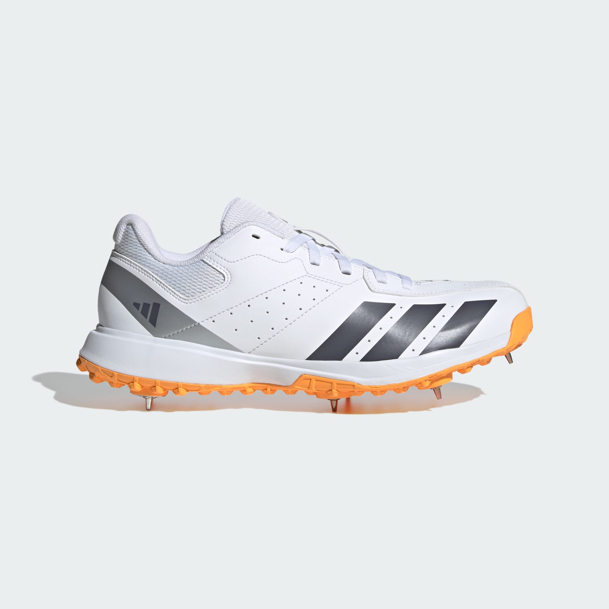 Adidas Howzat Spike cricket shoes in white - side view