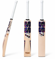 SS Classic Player English willow cricket bat with concave TON edges - full face view
