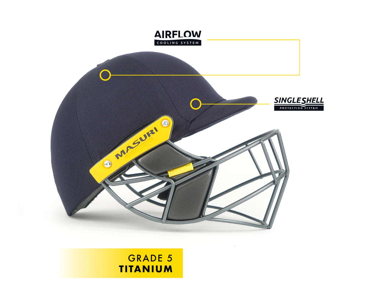 Masuri T Line Titanium Cricket Helmet | Ultra-Lightweight Titanium Faceguard | BS7928 Certified (Copy)
