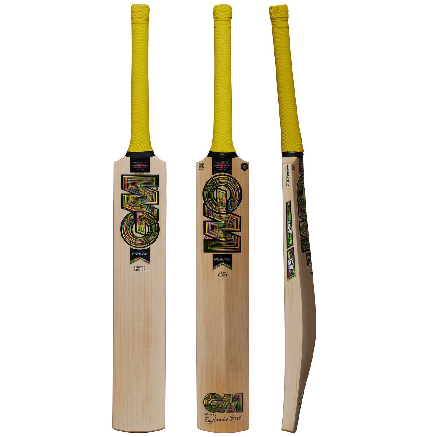 GM Psyche 404 Delta cricket bat back profile