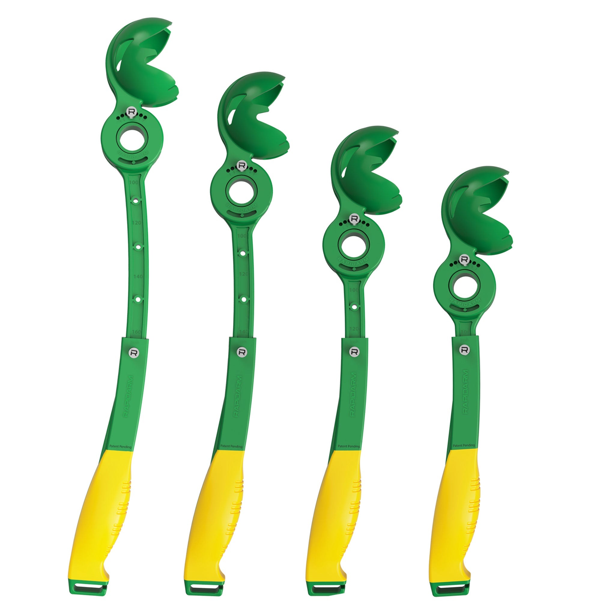 RapidArm+ adjustable arm length settings 35-52cm