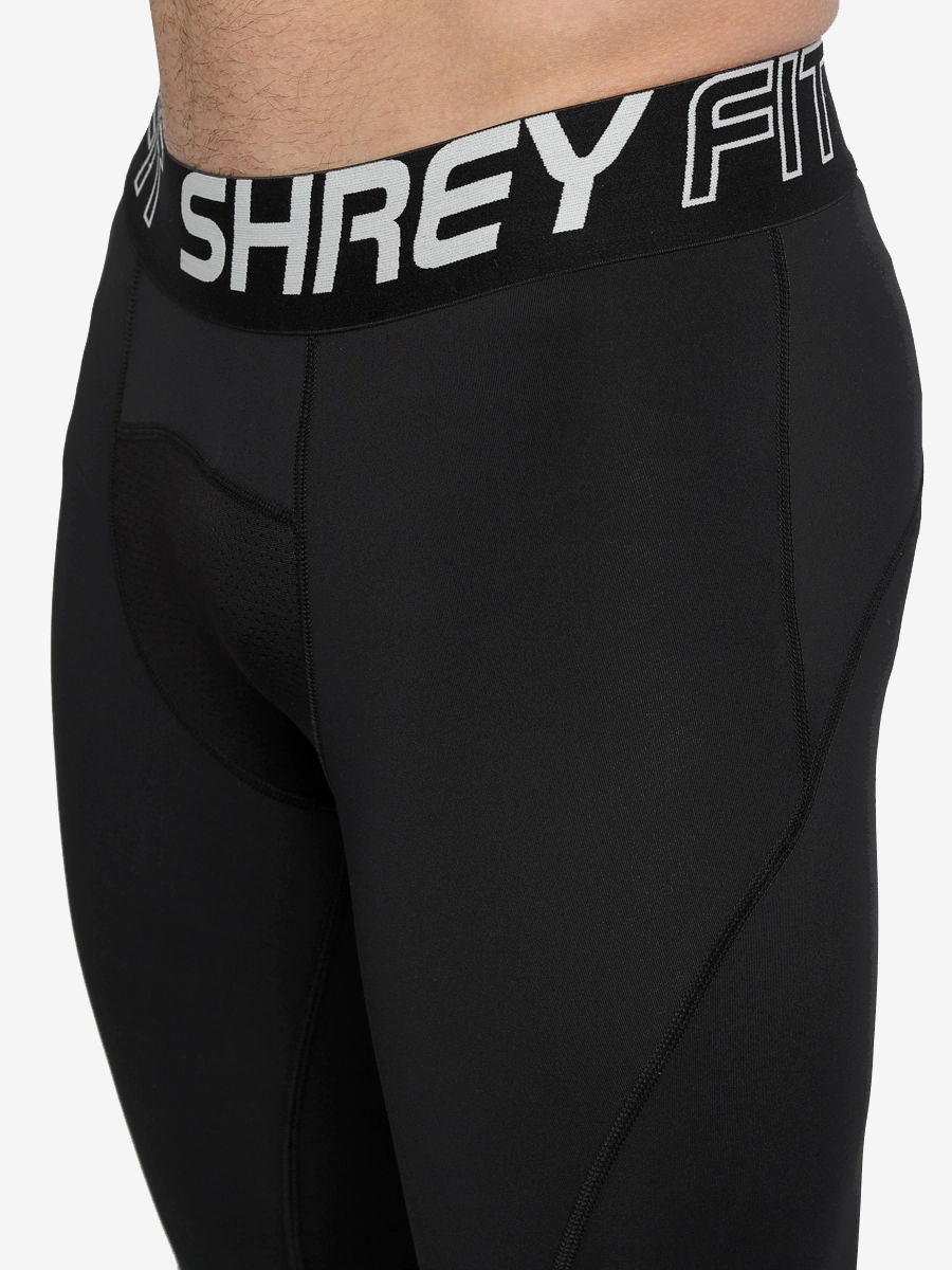 Shrey Intense Compression Long Tights Black - Back