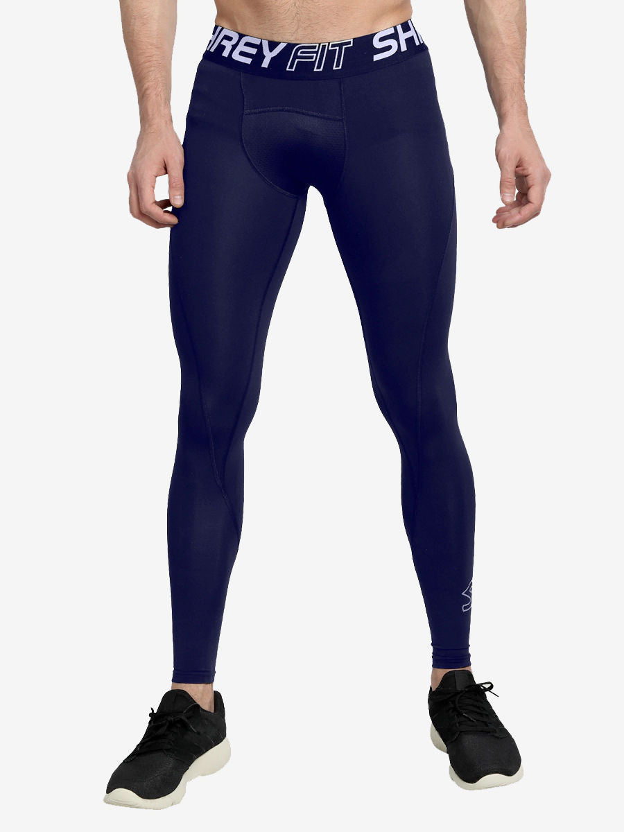 Shrey Intense Compression Long Tights Navy - Front