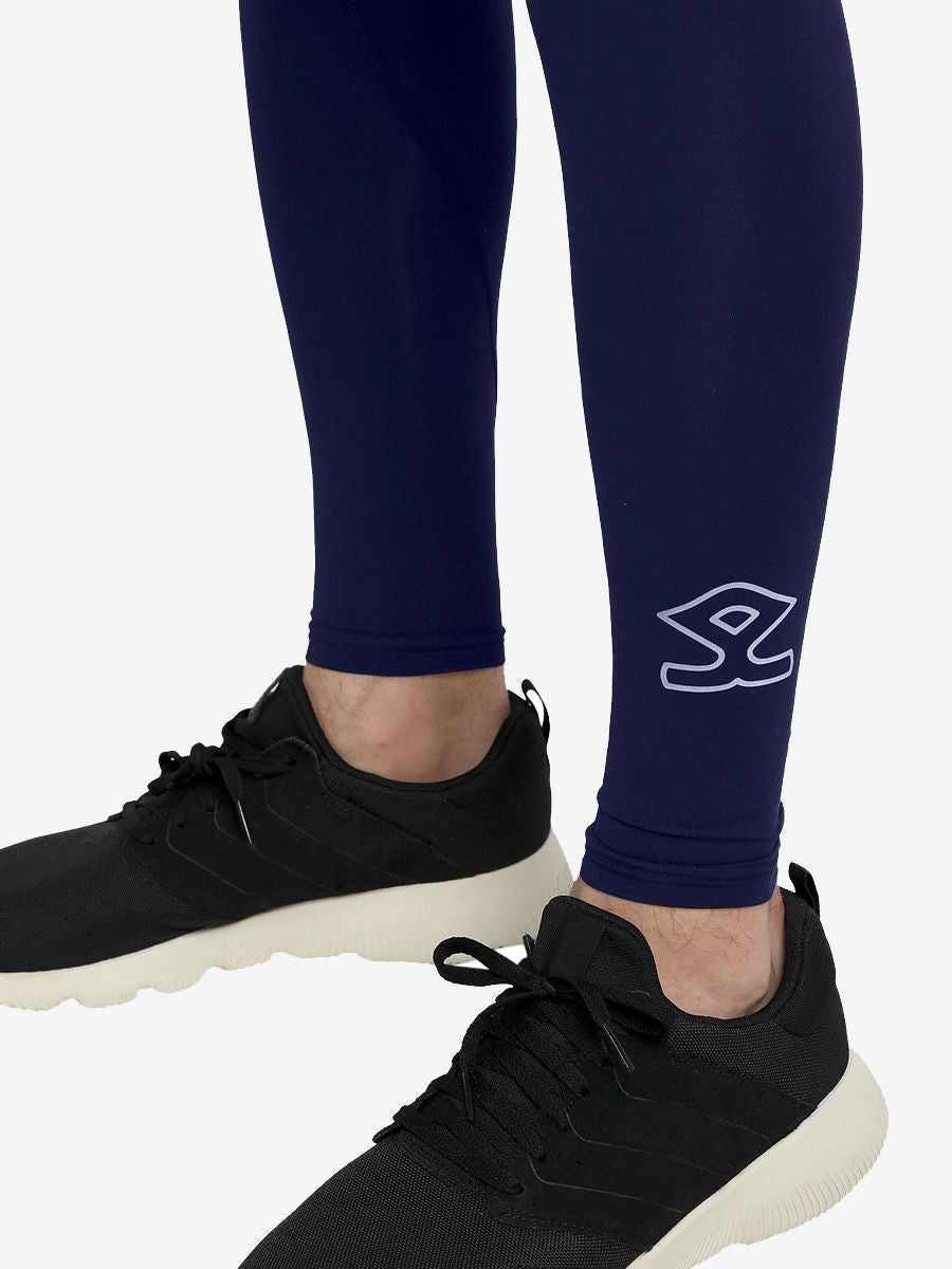 Shrey Intense Compression Long Tights Navy - Back