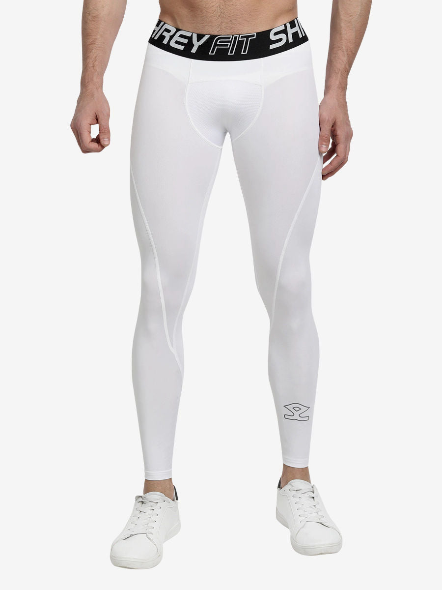 Shrey Intense Compression Long Tights White - Front