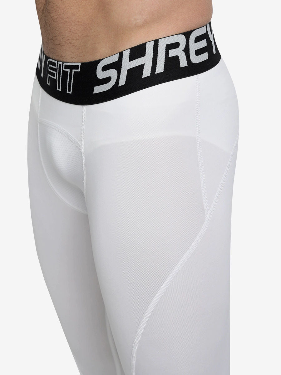 Shrey Intense Compression Long Tights White - Back