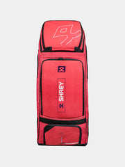Shrey Legacy Duffle Wheelie 80 Cricket Kit Bag - Radiant Red - Hero Shot