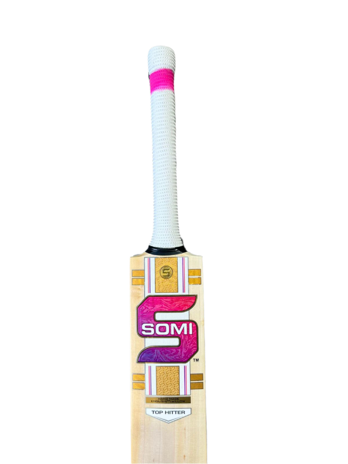 SOMI Top Hitter cricket bat side profile and edge view
