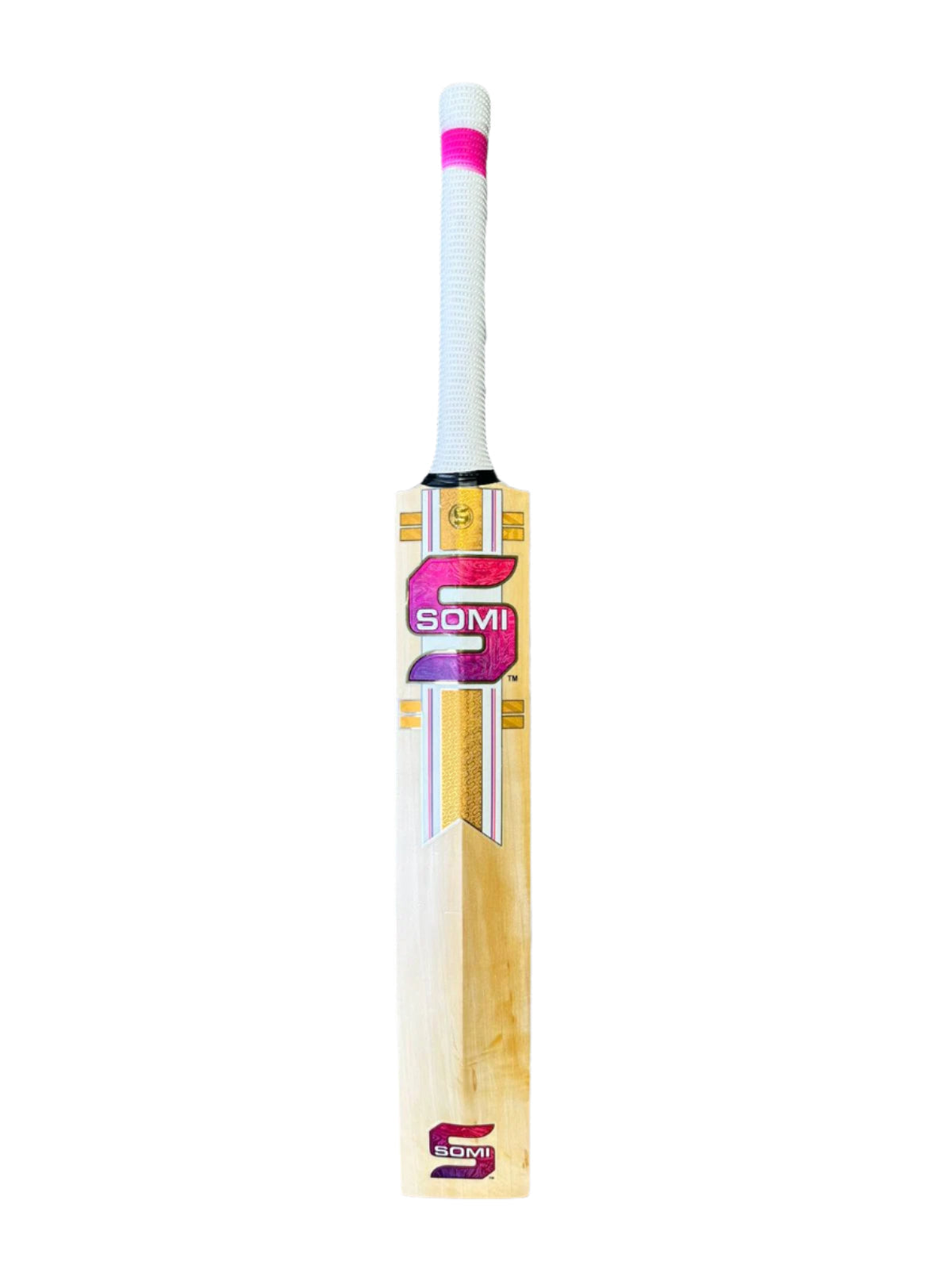 SOMI Top Hitter cricket bat face and grain detail